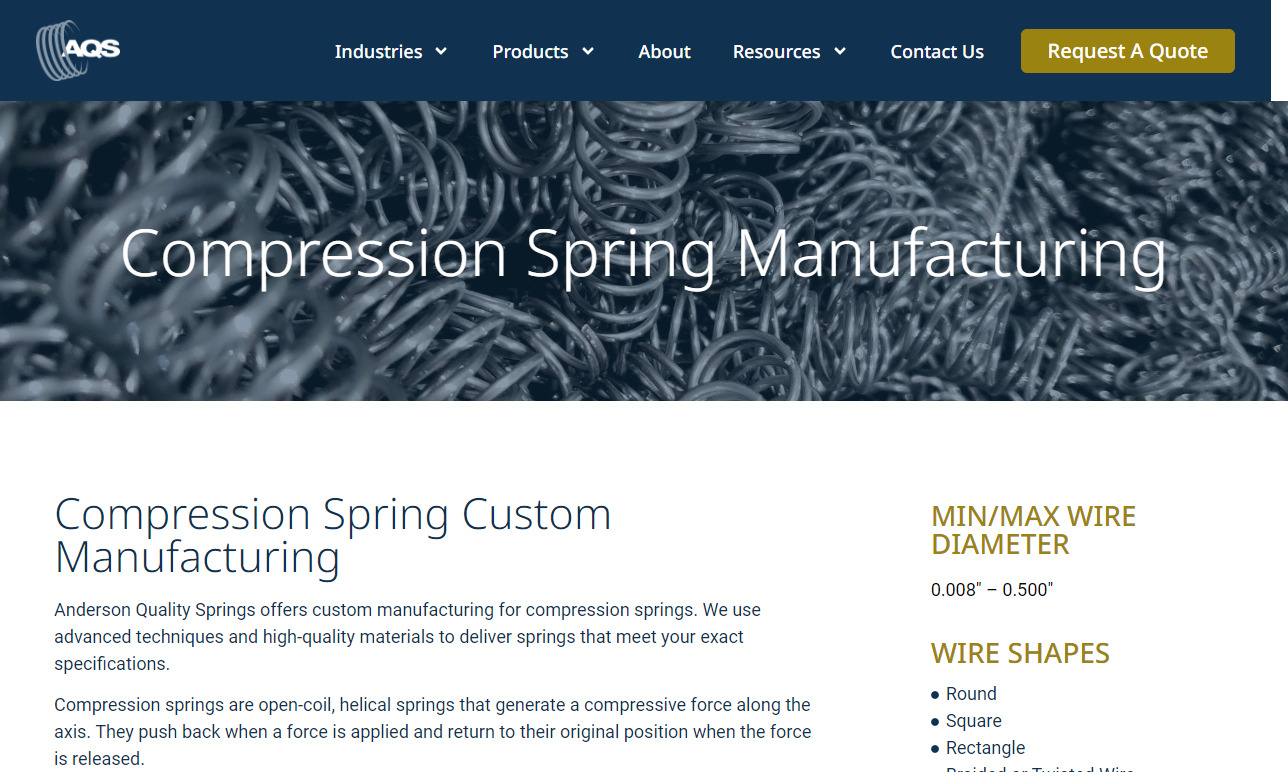 Anderson Quality Spring Manufacturing, Inc. Anderson Quality Spring Manufacturing, Inc.